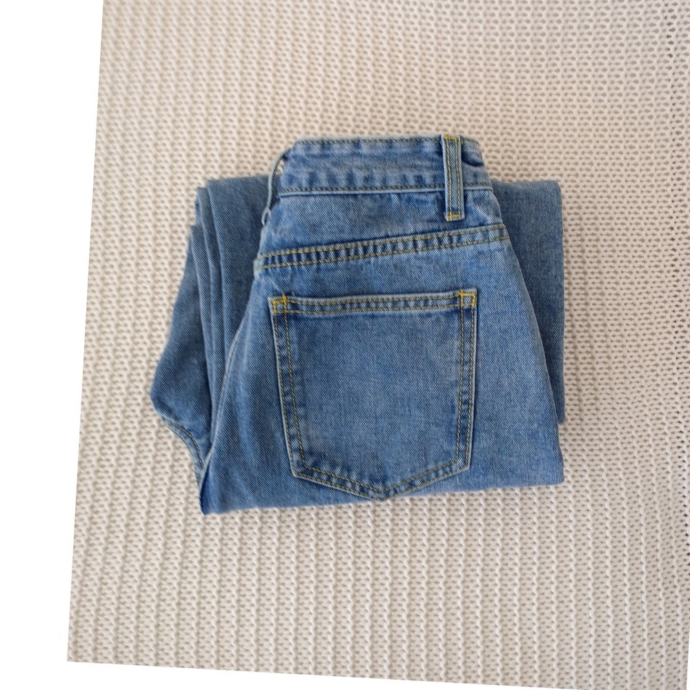 CIDER PINK Closet Sequin Heart Straight Leg Jeans High Rise Side Slit S 25x30 - Picture 10 of 10